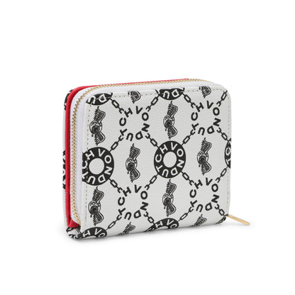 Monogram Zip-Up Wallet - Cream