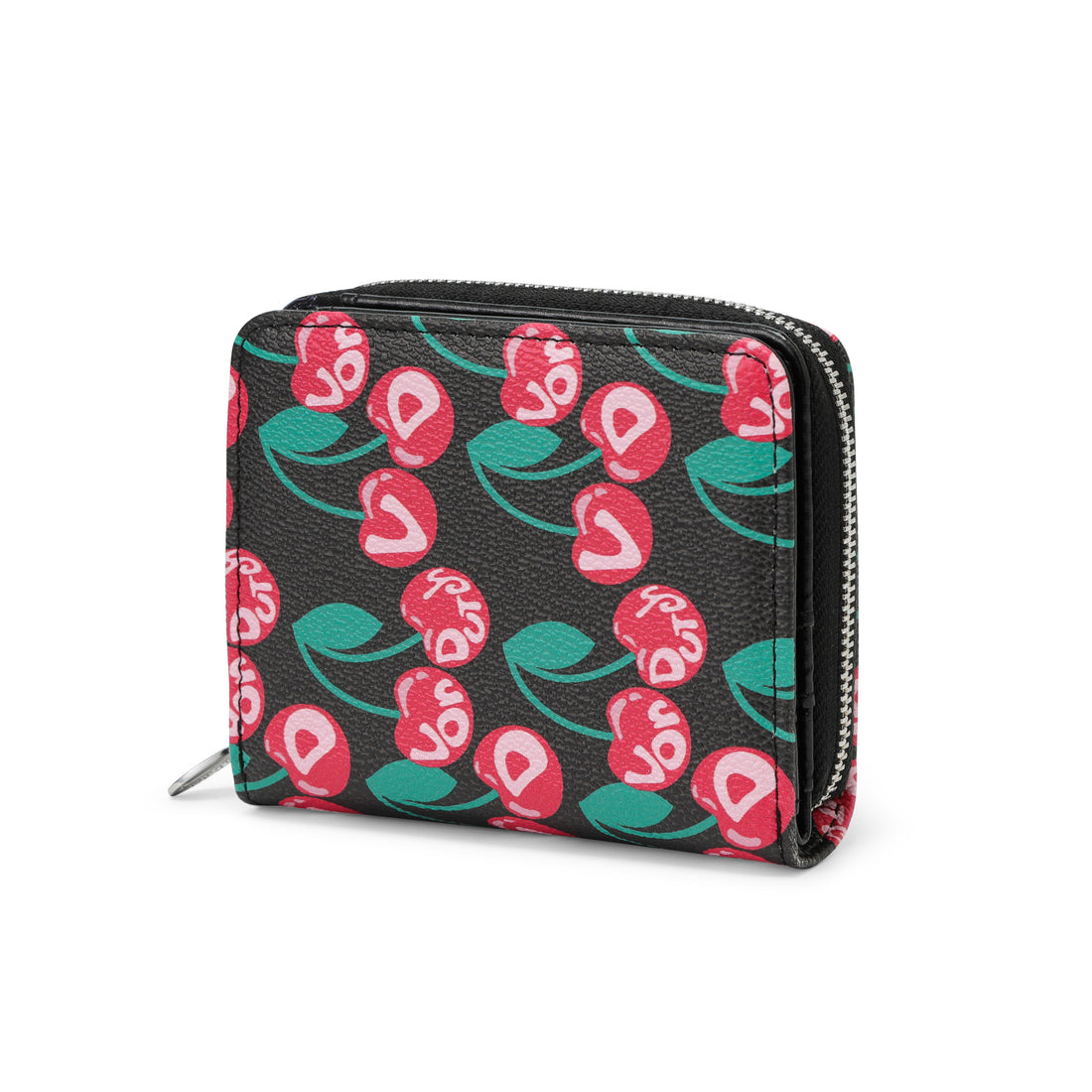 Cherry Zip-Up Wallet - Black — image 5