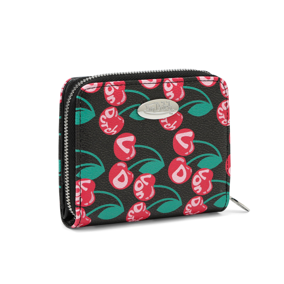 Cherry Zip-Up Wallet - Black — image 6