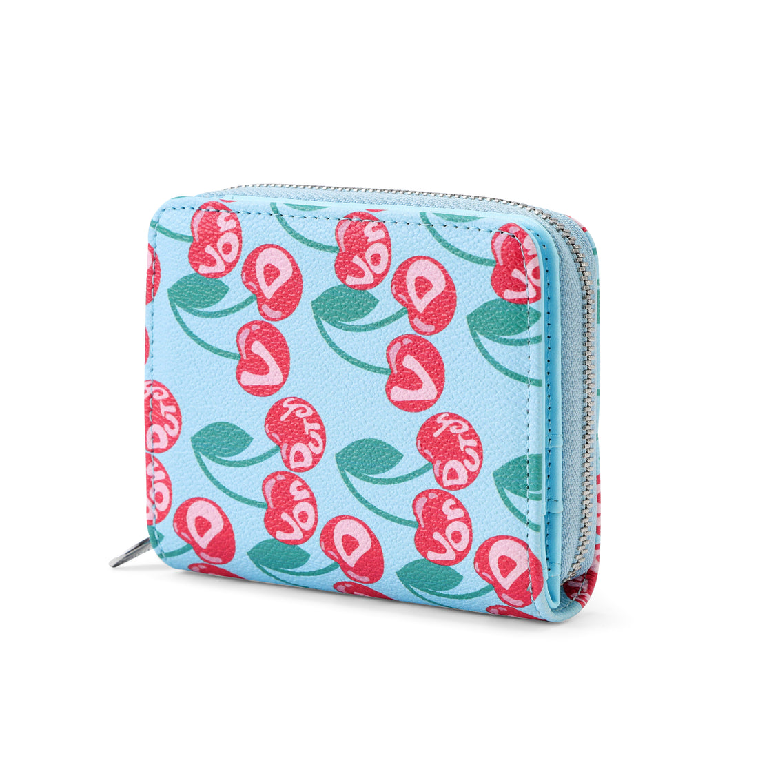 Cherry Zip-Up Wallet - Blue — image 5