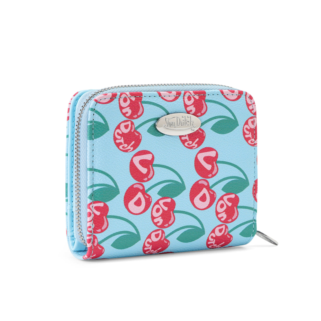 Cherry Zip-Up Wallet - Blue — image 6