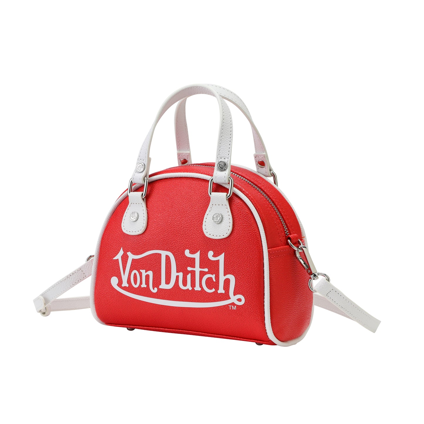 Red & White Two-Tone Bowling Bag