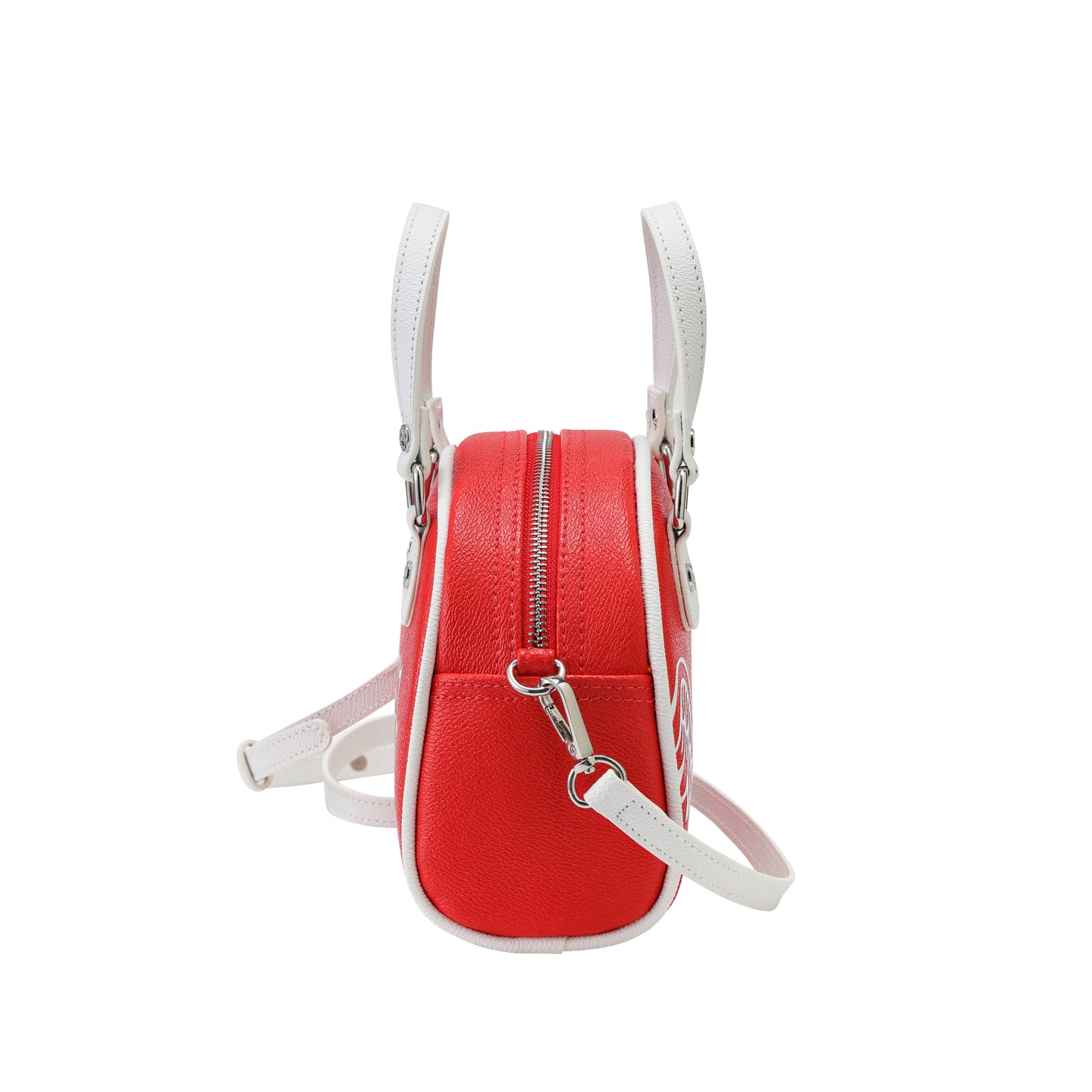 Red & White Two-Tone Bowling Bag
