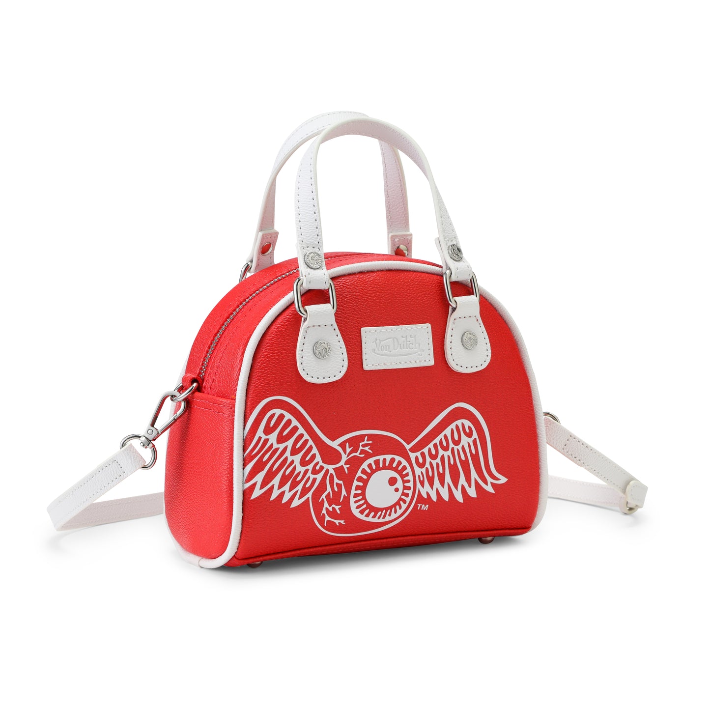 Red & White Two-Tone Bowling Bag