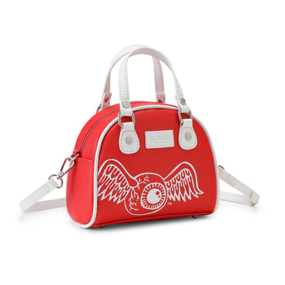 Red & White Two-Tone Bowling Bag