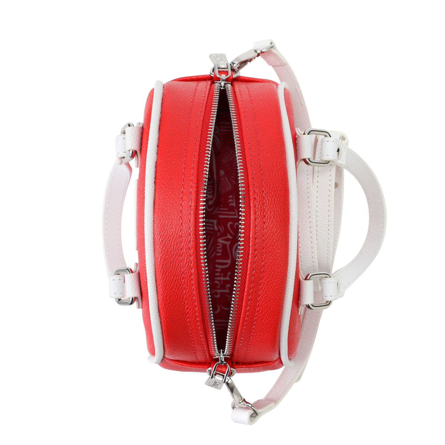 Red & White Two-Tone Bowling Bag
