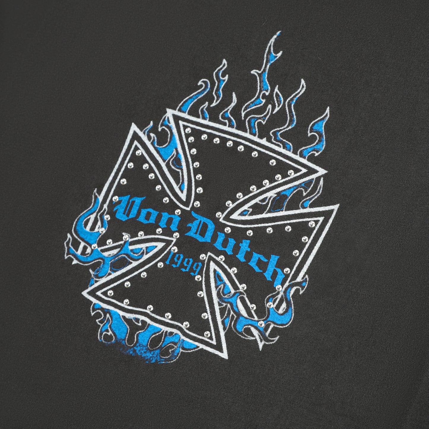 Chopper Cross Studs Tee - Black