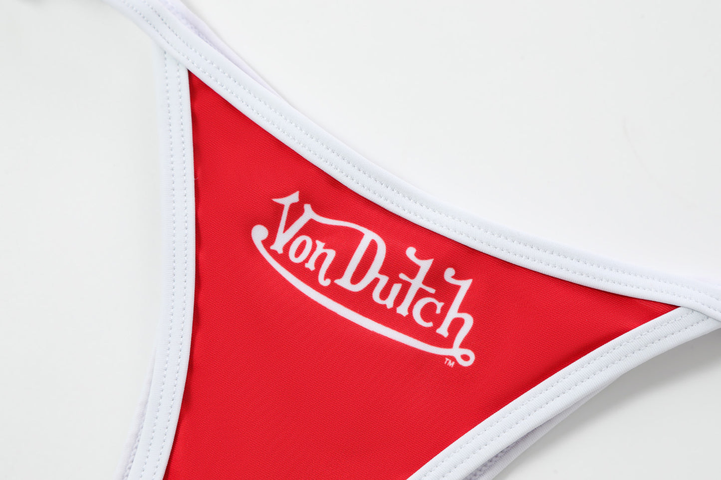 TWO TONE BIKINI BOTTOM - RED WHITE