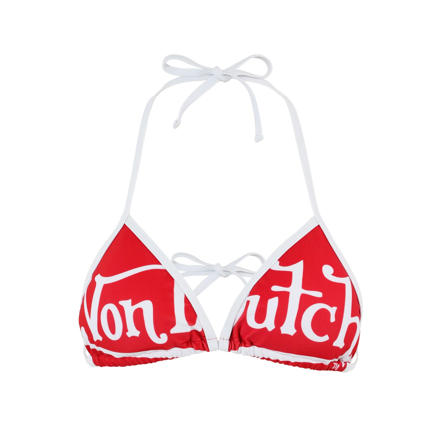 TWO TONE BIKINI TOP - RED WHITE