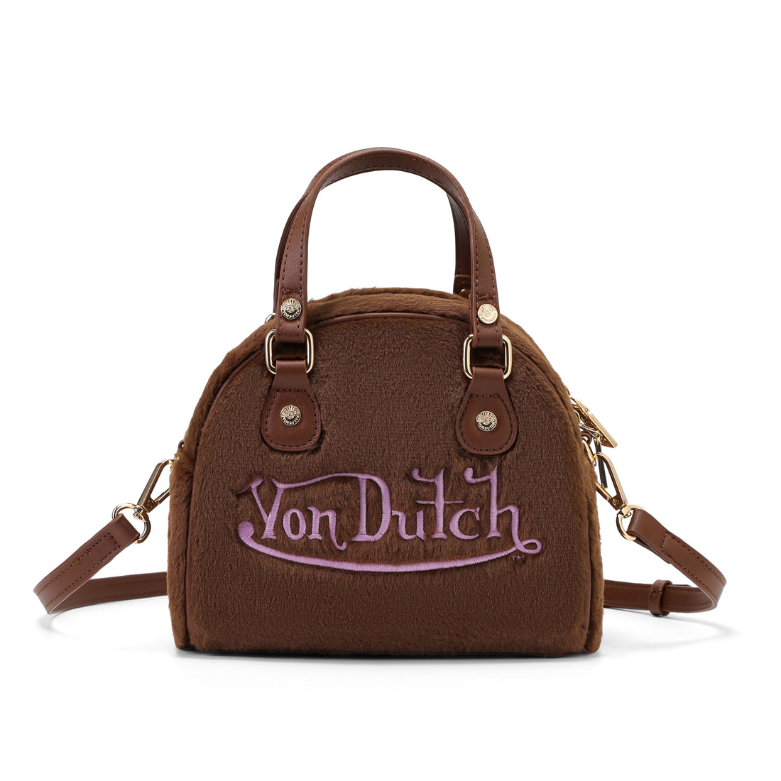 Brown Furry Bowling Bag — image 1