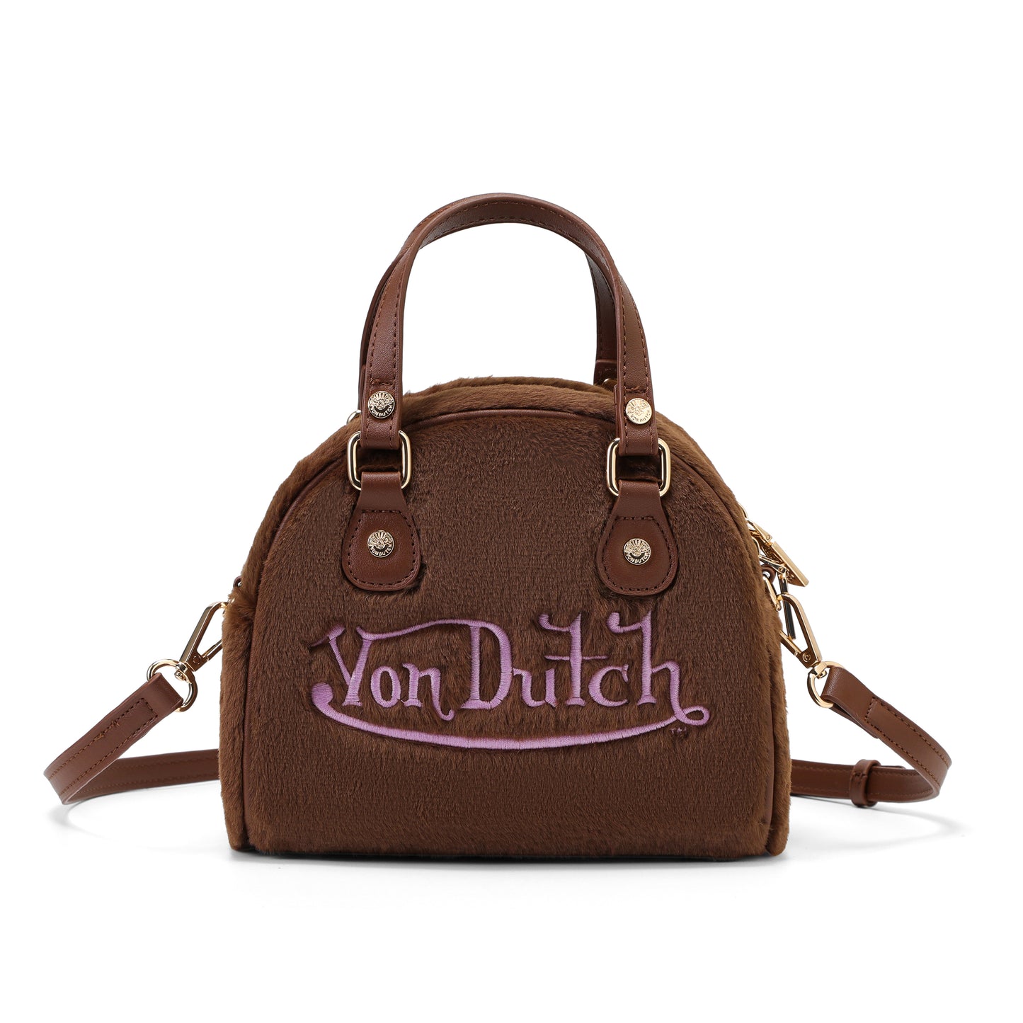 Brown Furry Bowling Bag