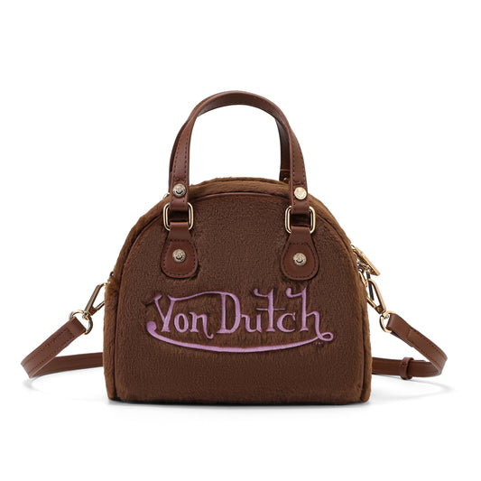 Brown Furry Bowling Bag