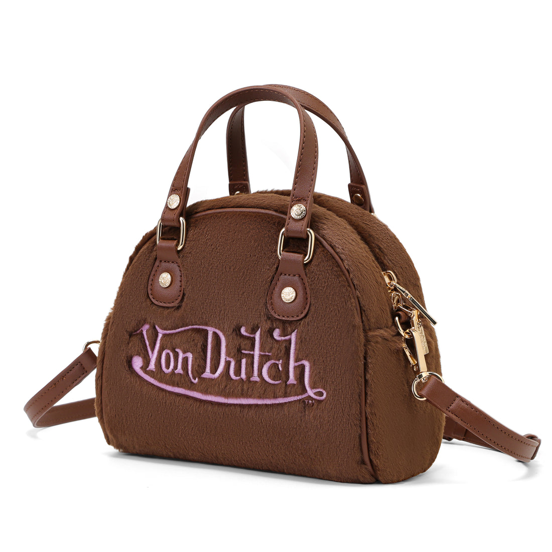 Brown Furry Bowling Bag — image 3