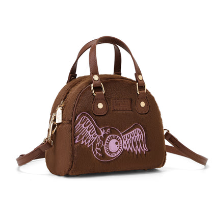 Brown Furry Bowling Bag