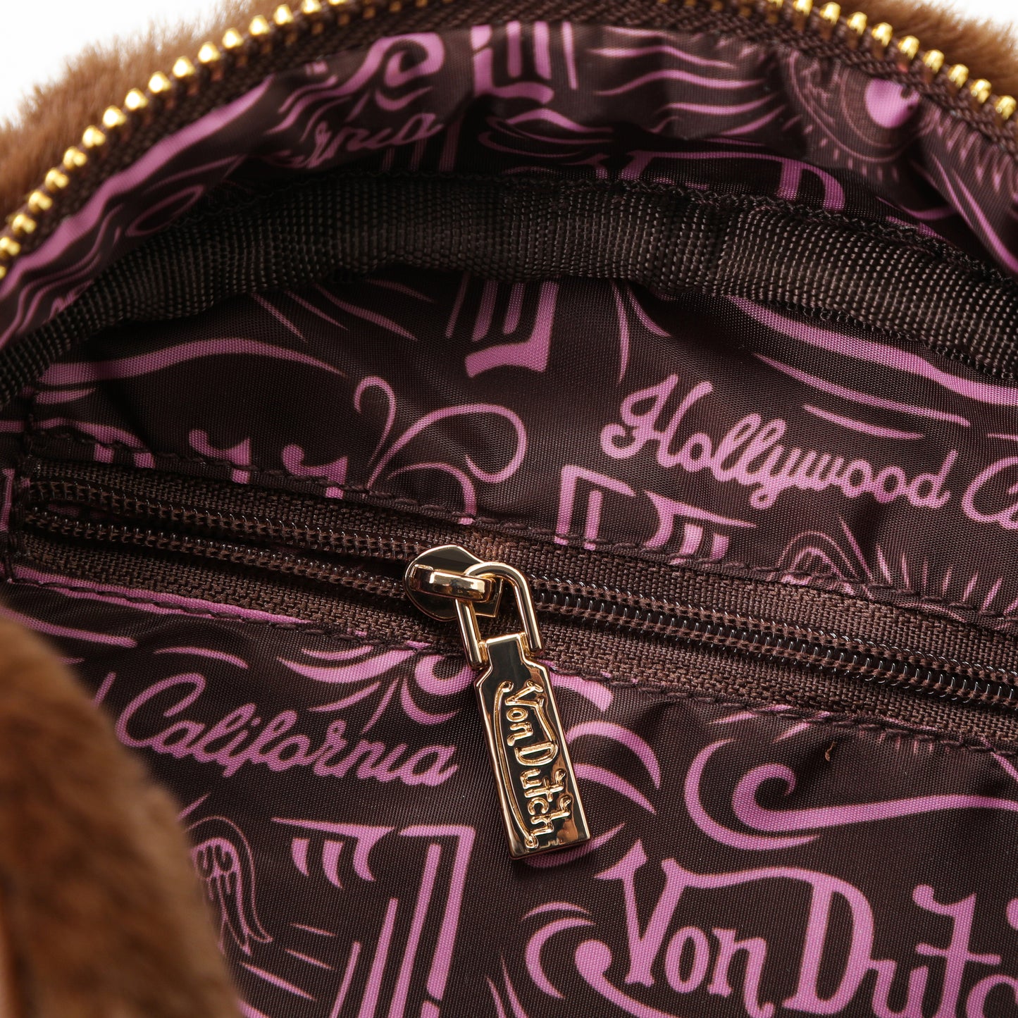 Brown Furry Bowling Bag