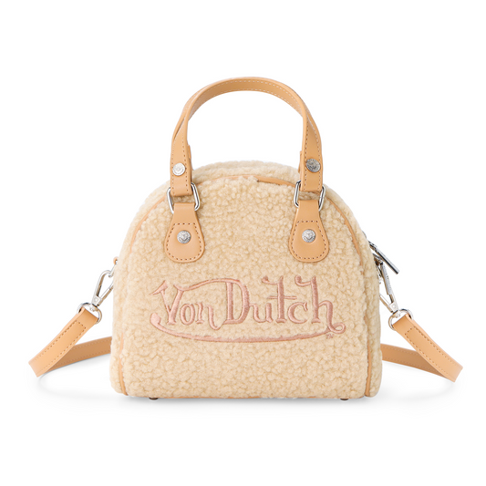 Beige Sherpa Bowling Bag