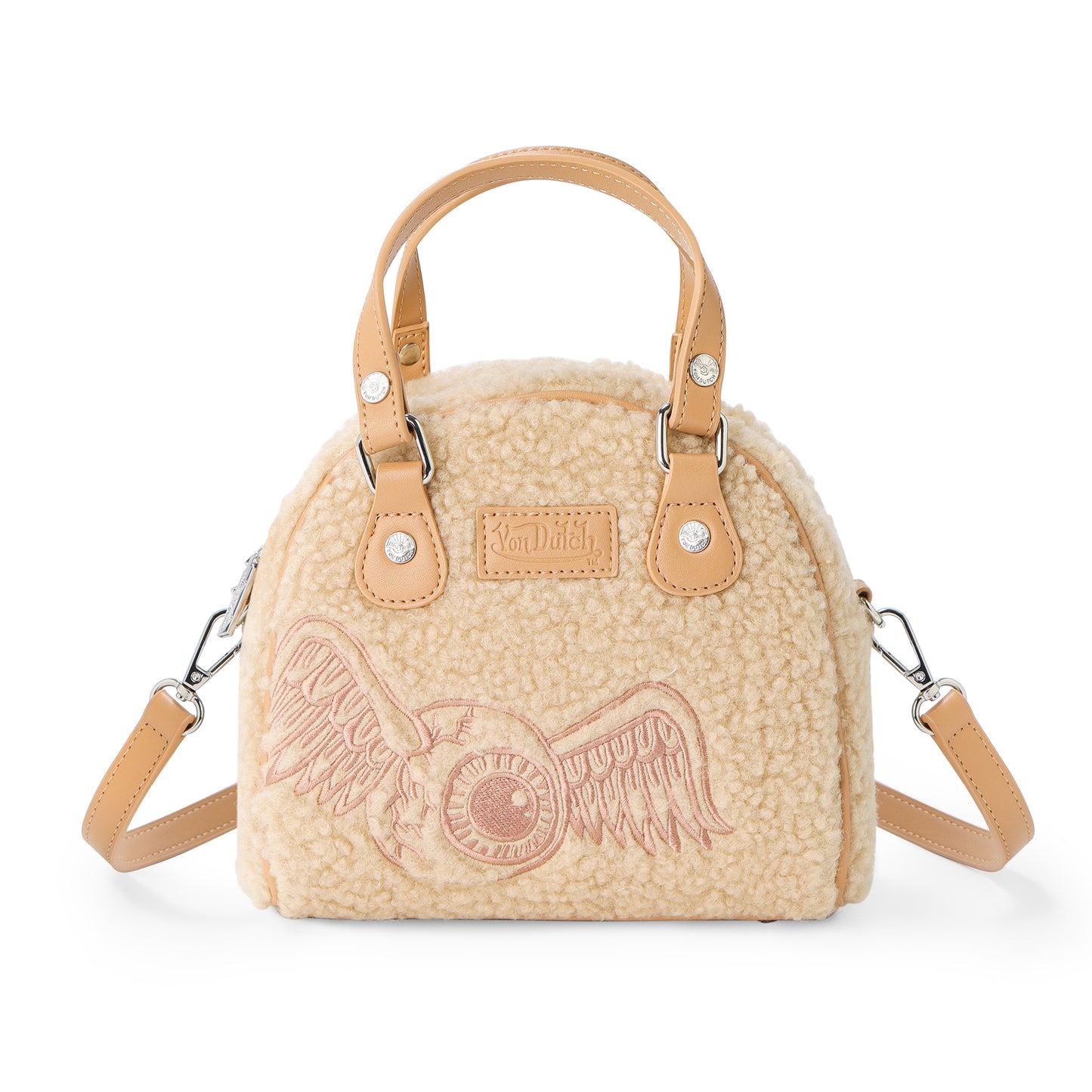 Beige Sherpa Bowling Bag
