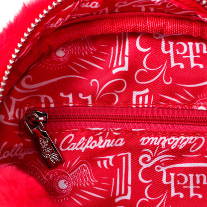 Red Furry Bowling Bag