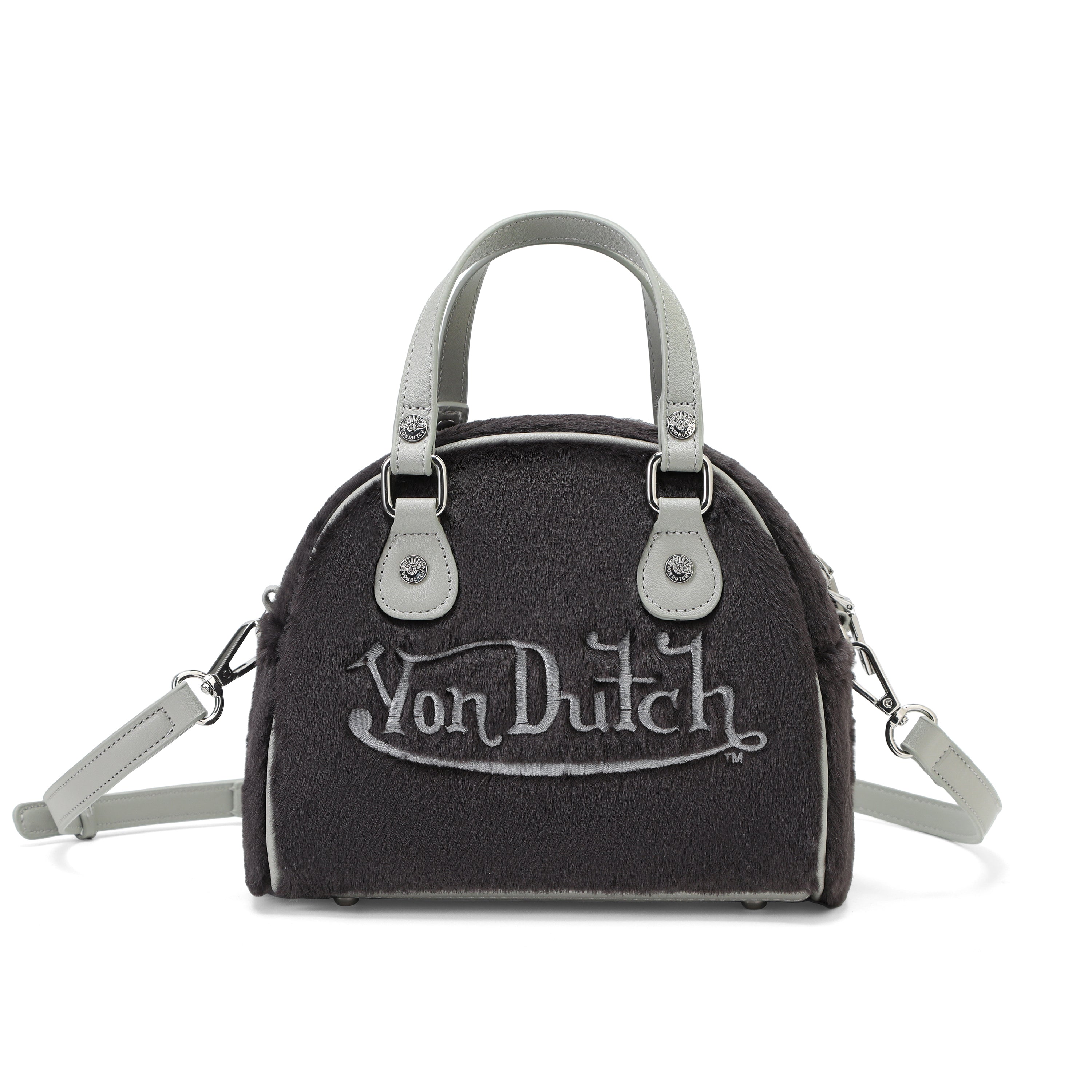 Black Furry Bowling Bag – Von Dutch