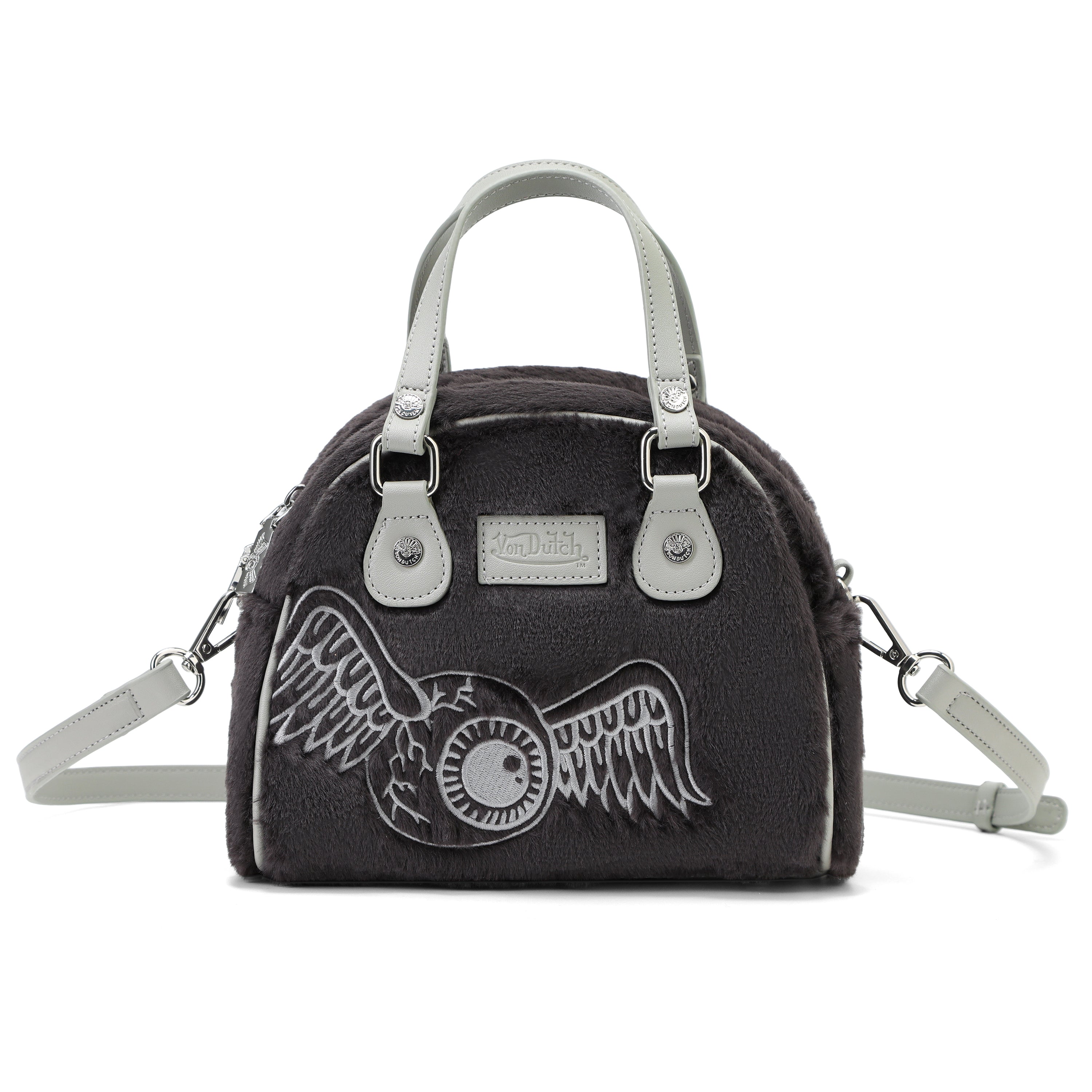 Black Furry Bowling Bag – Von Dutch