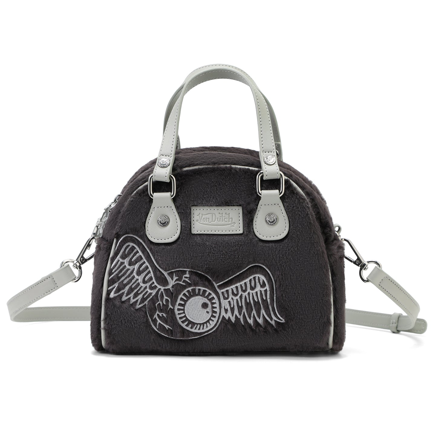 Black Furry Bowling Bag