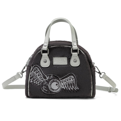 Black Furry Bowling Bag