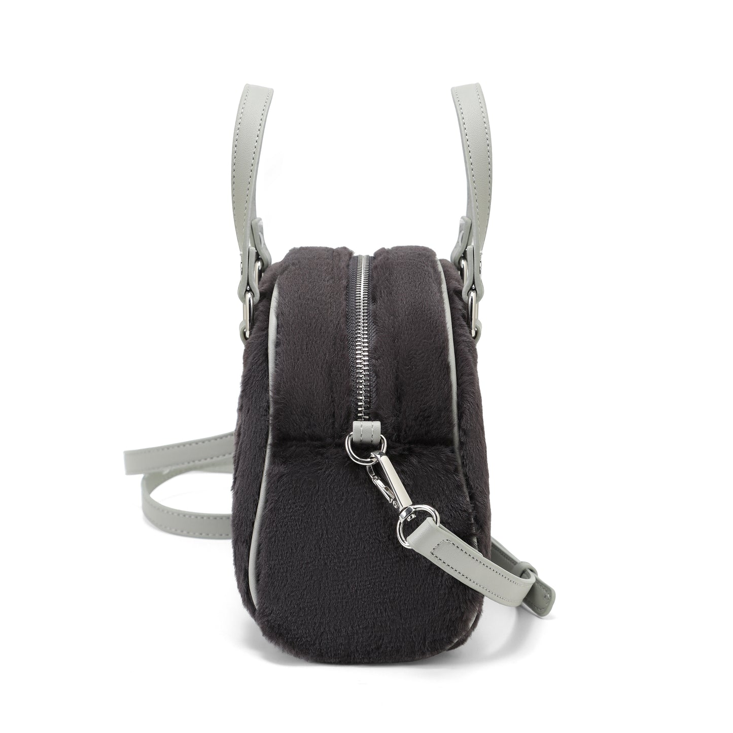 Black Furry Bowling Bag