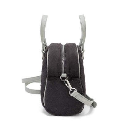 Black Furry Bowling Bag