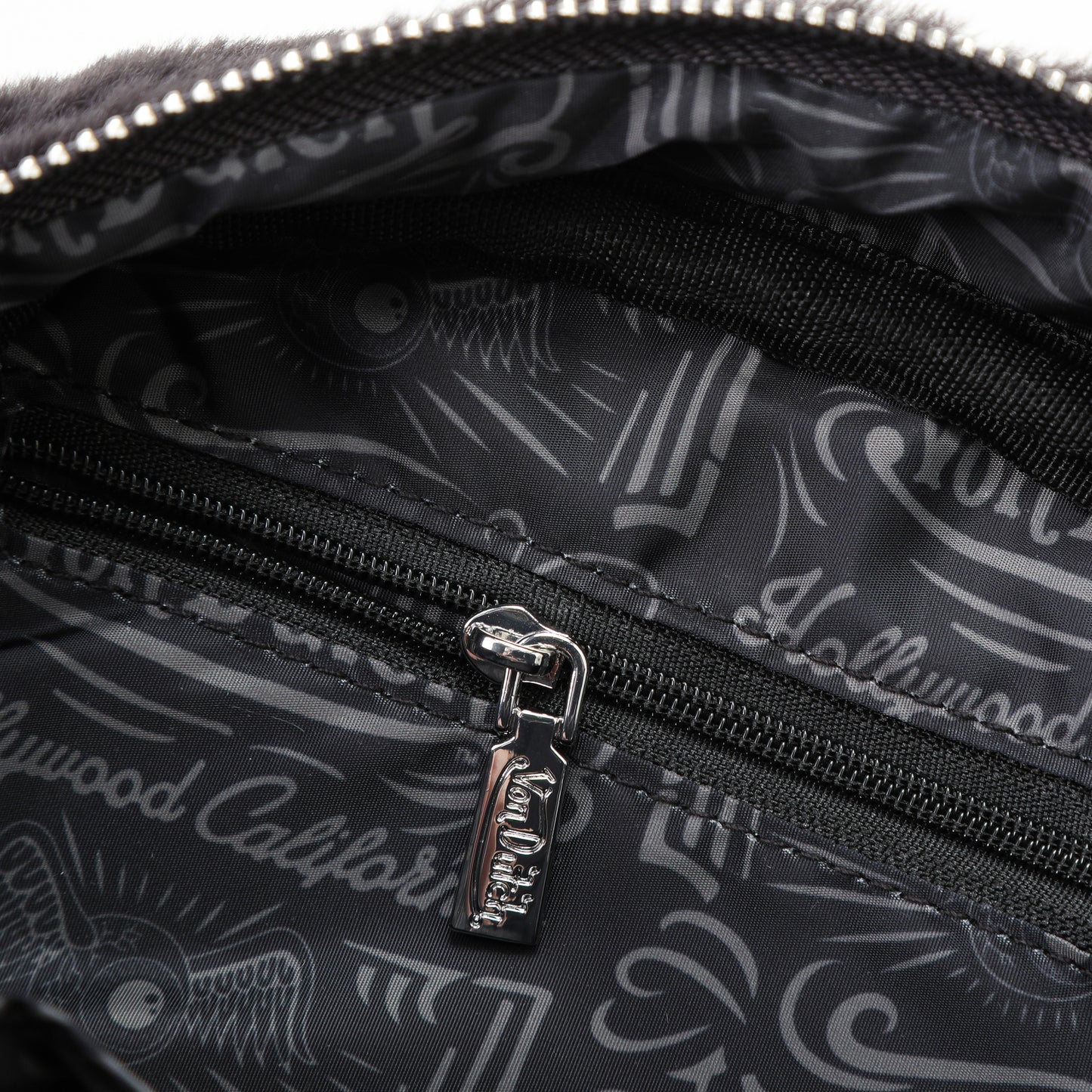 Black Furry Bowling Bag