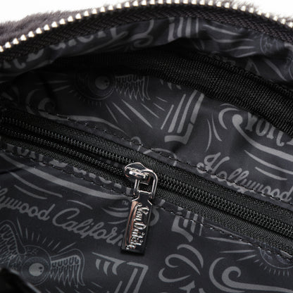 Black Furry Bowling Bag