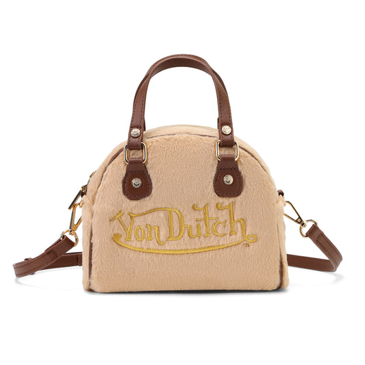 Tan Furry Bowling Bag