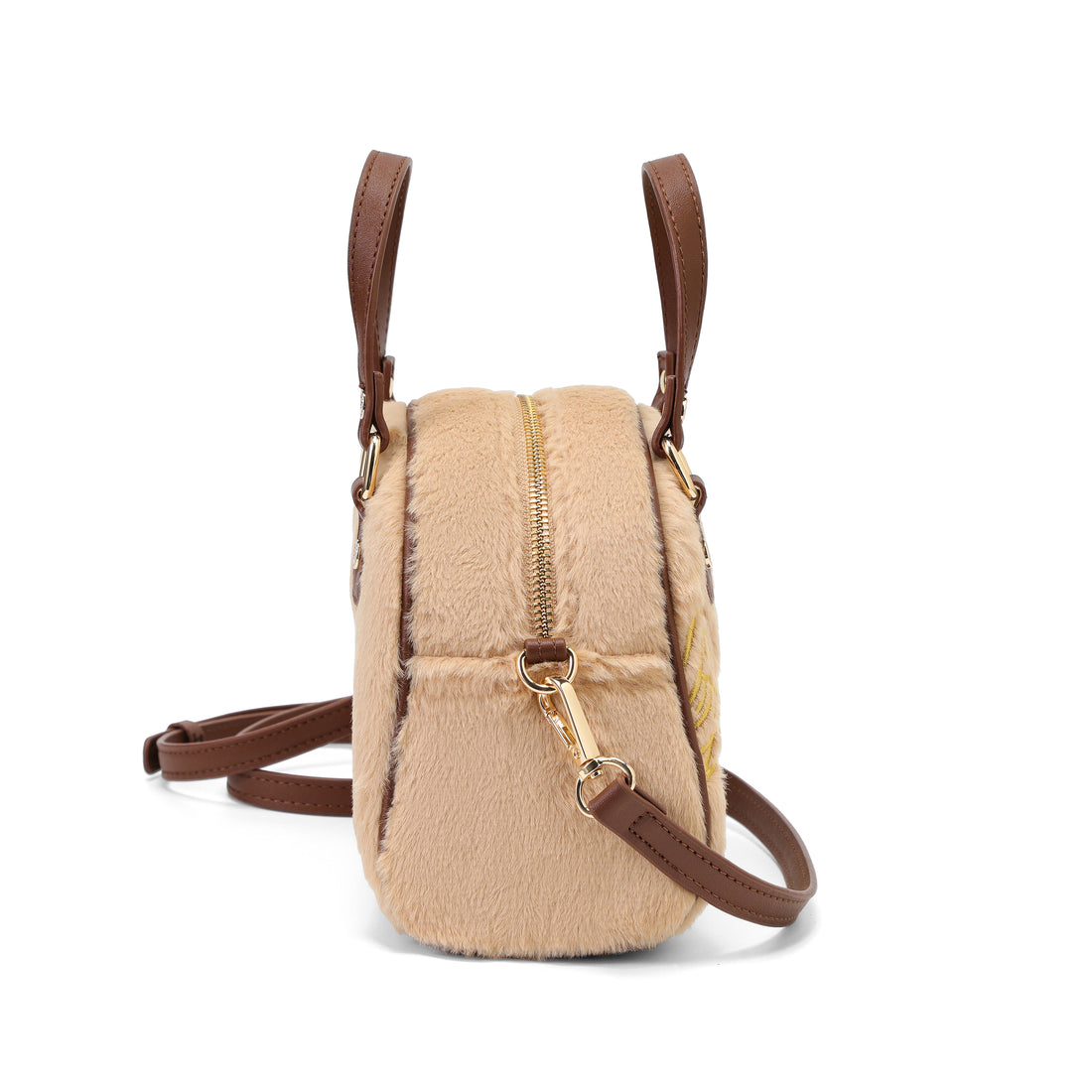 Tan Furry Bowling Bag — image 4
