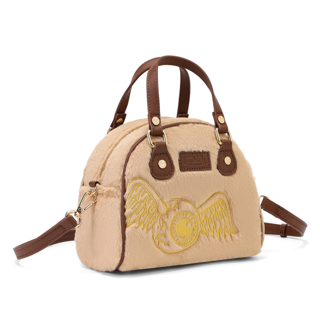 Tan Furry Bowling Bag — image 5