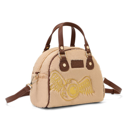 Tan Furry Bowling Bag