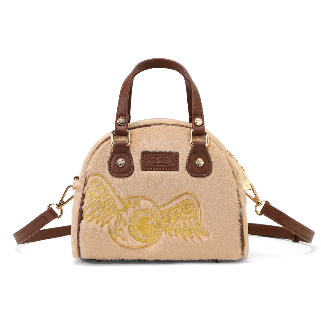 Tan Furry Bowling Bag — image 6