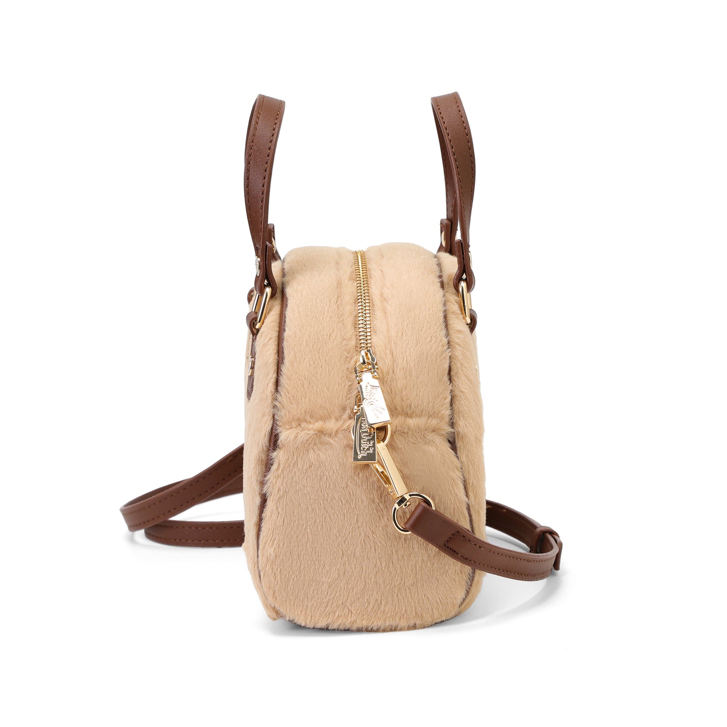 Tan Furry Bowling Bag