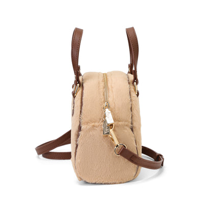 Tan Furry Bowling Bag