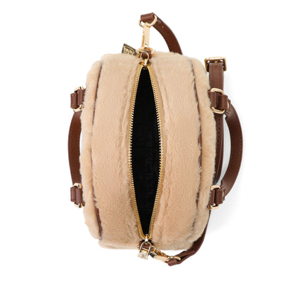 Tan Furry Bowling Bag