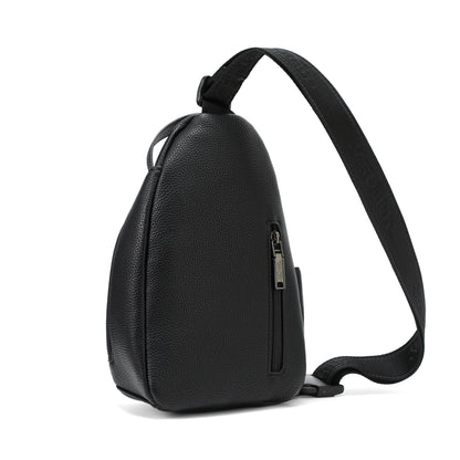 black leather sling backpack purse Von Dutch Men's Sling Bag