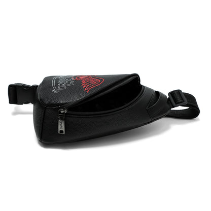 Men's Flying Eye Sling Bag - Black and Red