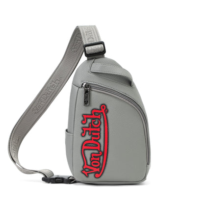 Men's Sling Bag - Grey and Red