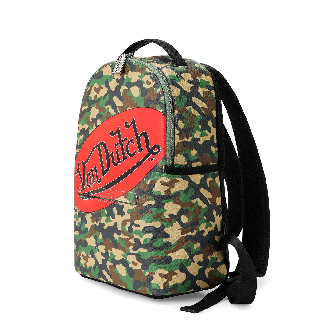 Von Dutch Small Sized Green Camo Backpack