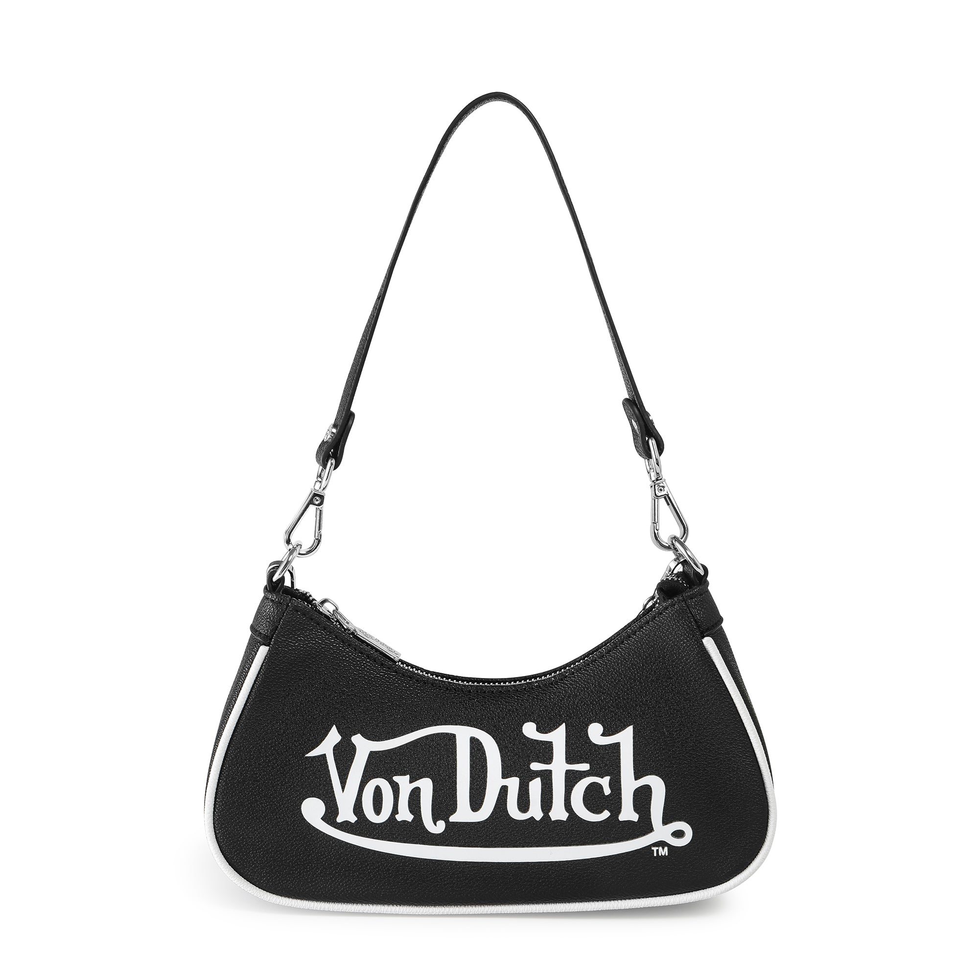 Von Dutch Classic Black & White Shoulder Bag