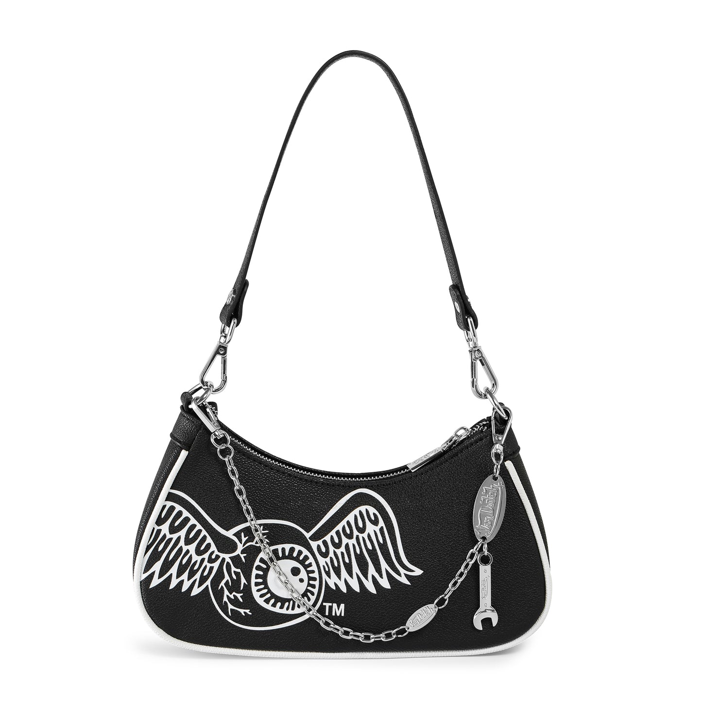 Classic Black & White Shoulder Bag