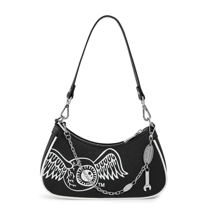 Classic Black & White Shoulder Bag