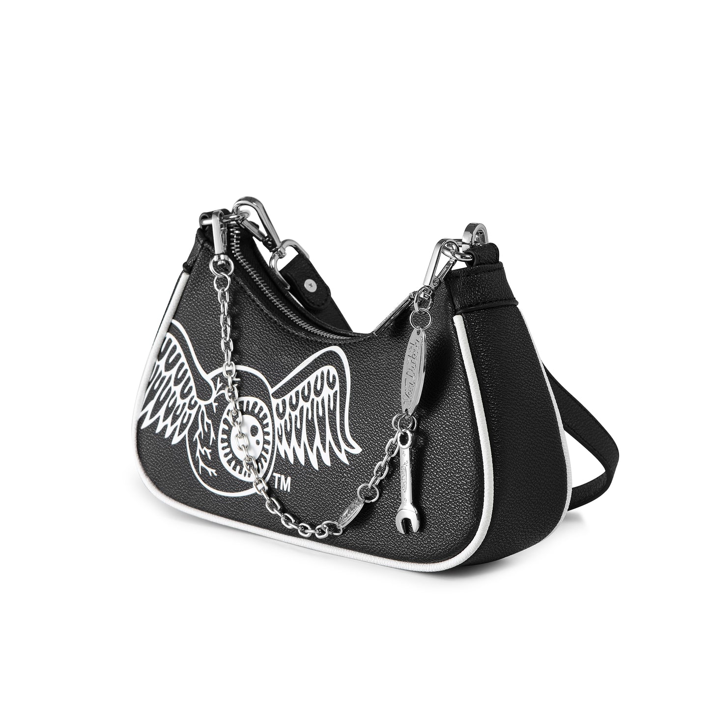 Classic Black & White Shoulder Bag