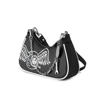 Classic Black & White Shoulder Bag