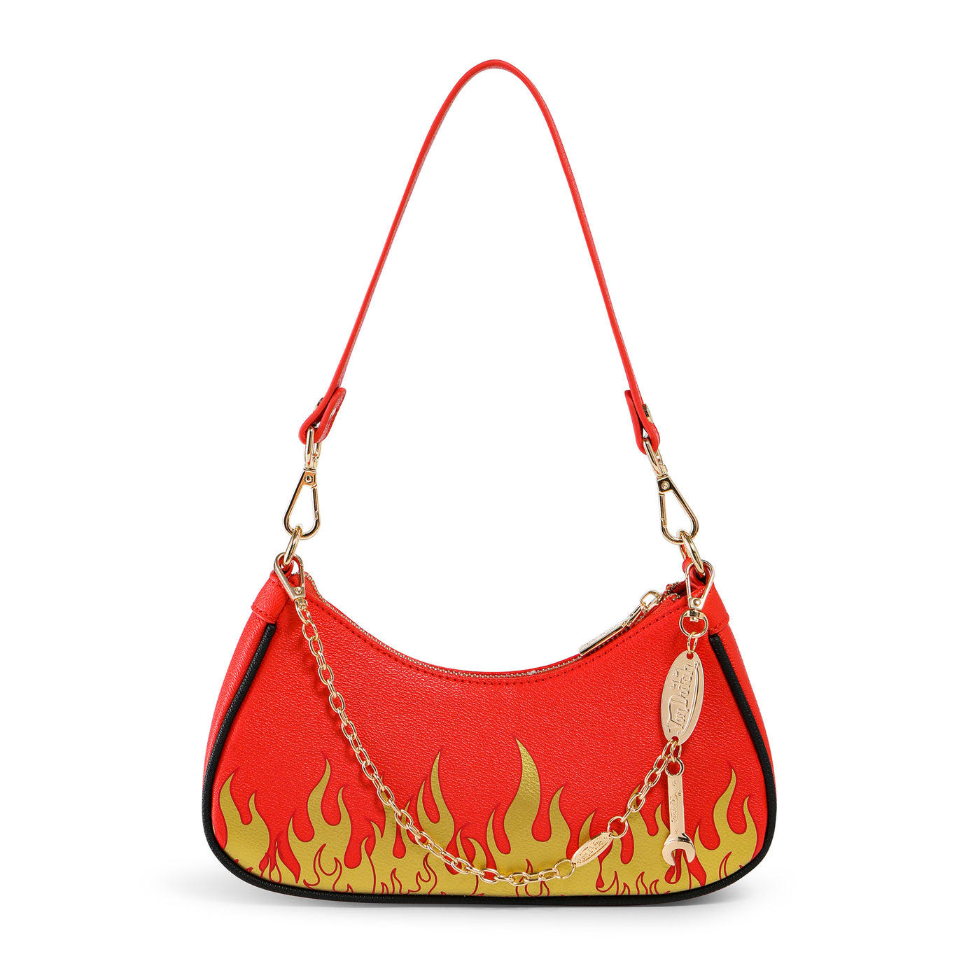 Von Dutch Red Flames Shoulder Bag