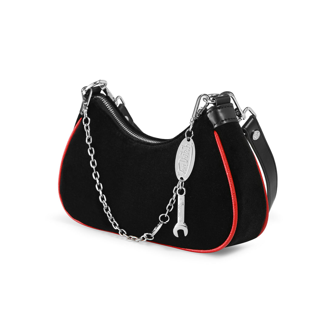 Black & Red Rhinestone Shoulder Bag — image 5