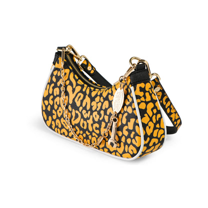 Orange Cheetah Shoulder Bag